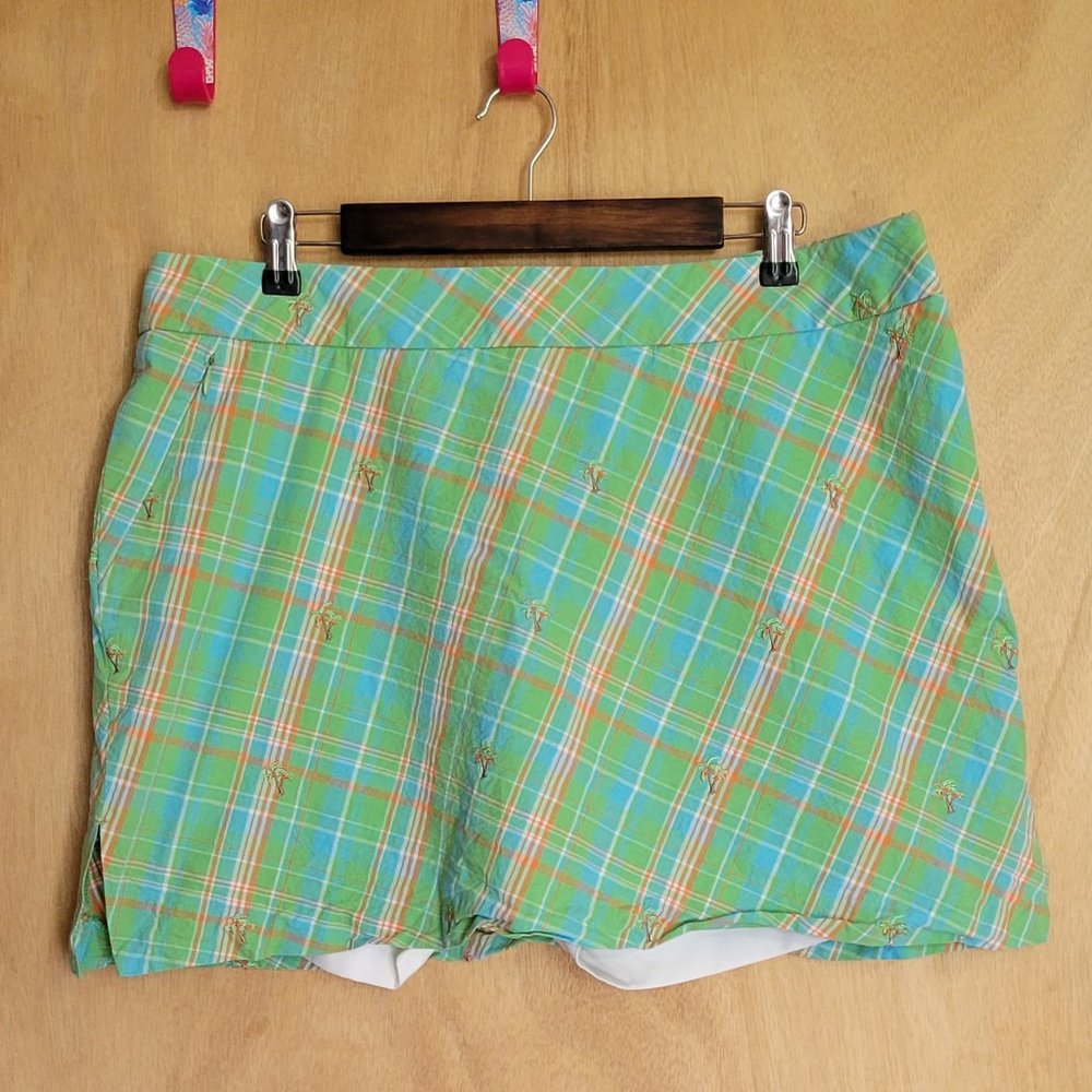Izod Skort Size 16 Plaid